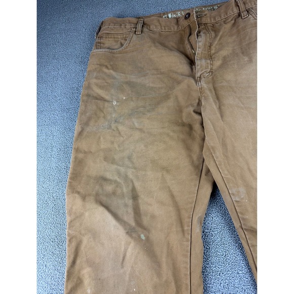 Dickies Relaxed Fit Sanded Duck Carpenter Pant Men 36x34 Brown Workwear Utility - Picture 5 of 14